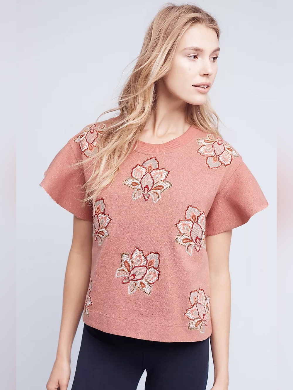 Anthropologie Chloe Olivers  Embroidered Padma Pullover